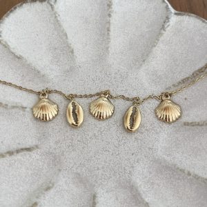 Bracelet cheville coquillages