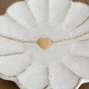 Collier coeur maillon