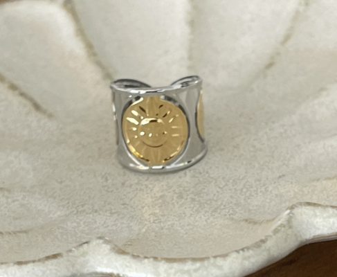Bague sun gold & silver