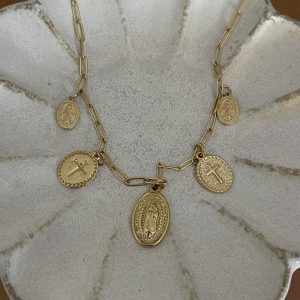 Collier multi madone gold