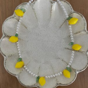 Collier lemon pearl