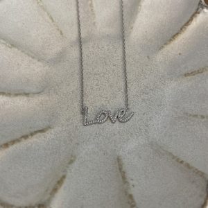 Collier réal love Silver