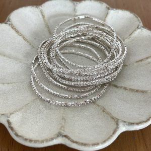 Bracelets glitter silver