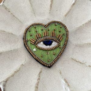 Collier eyes cœur green