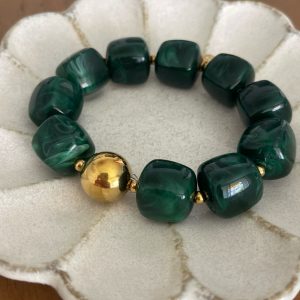 Bracelet Maldives vert foncé