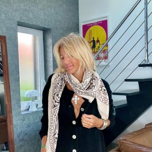 Étole bandana blanche