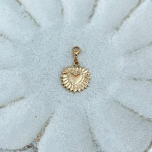 Charms heart flamme