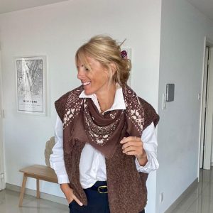 Étole bandana chocolat