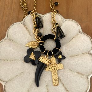 Collier sautoir black corn