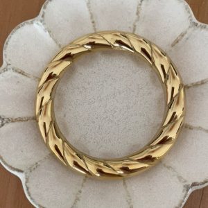 Big jonc torsadé gold