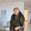 Maxi étole bandana laine verte