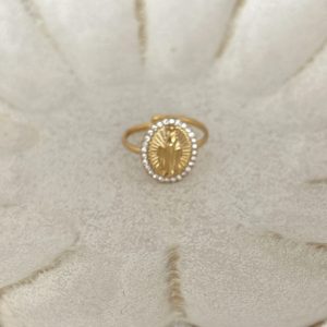 Bague madone mini strass