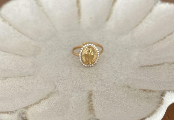 Bague madone mini strass