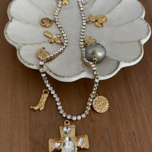 Sautoir glitter grigri