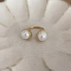 Bague double pearl