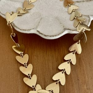 Collier multi cœur gold