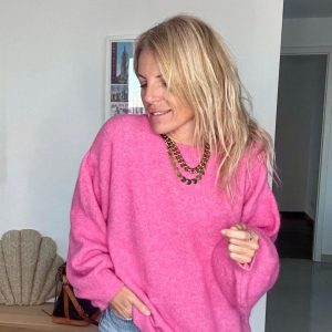 Pull omy rose foncé