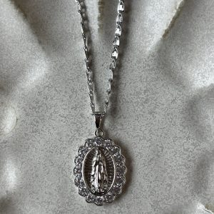 Collier madone glitter Silver