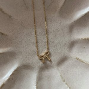 Collier glitter knot