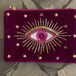 Pochette eyes bordeaux