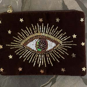 Pochette eyes chocolat
