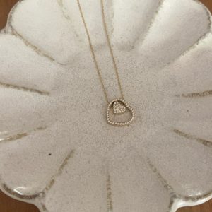 Collier double cœur