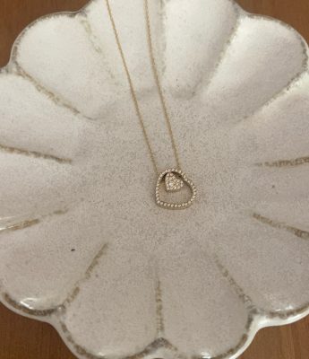 Collier double cœur