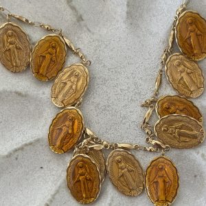 Collier multi madone light brown