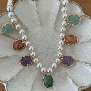 Collier pearl colorful