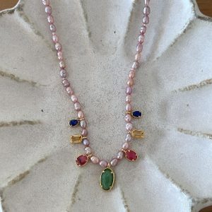 Collier pink pearl multico