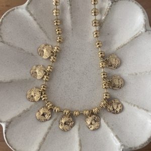 Collier pièces martelées