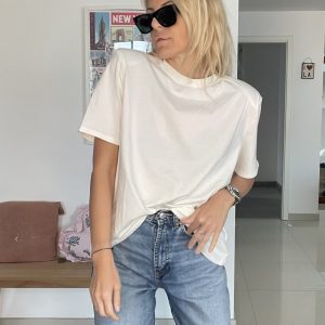 T shirt épaulettes blanc
