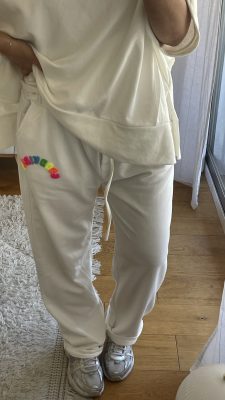 Pantalon jogging goodvibes blanc