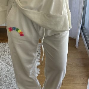 Pantalon jogging goodvibes blanc