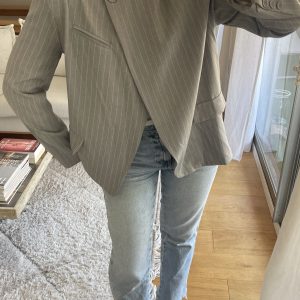 Blazer kat rayé gris