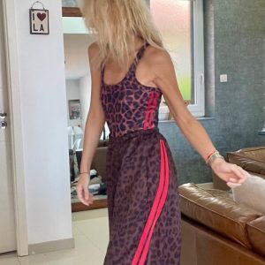 Pantalon Léo bandes rouges