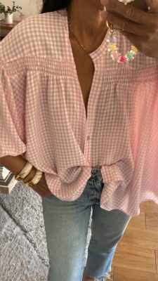 Blouse iris rose