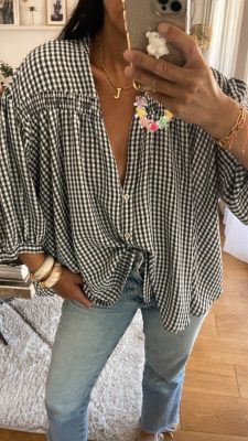 Blouse iris noire