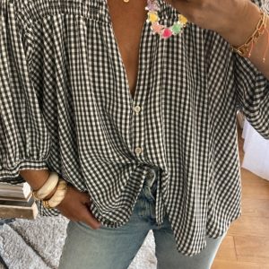 Blouse iris noire