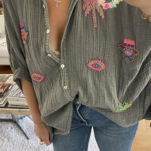 Chemise sunset grise