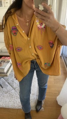 Chemise sunset moutarde