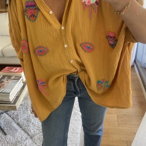Chemise sunset moutarde