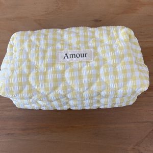 Pochette vichy jaune