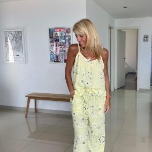 Top bretelles bandana jaune