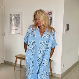 Robe Lily bandana bleue