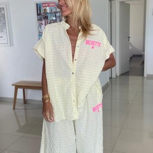 Ensemble bichette Vichy jaune