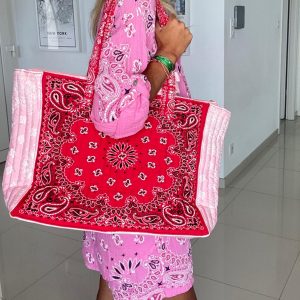Sac bandana billie rose /rouge