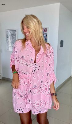 Chemise robbie bandana baby pink