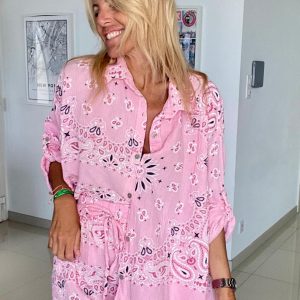Chemise robbie bandana baby pink