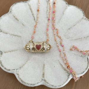 Sautoir Anna rose